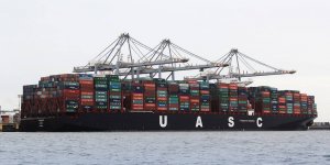 Containership grounded in Suez Canal for the second time in two months