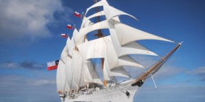 The Chilean Navy training ship visits Busan, South Korea