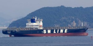 Container ship grounded in Savannah, USA